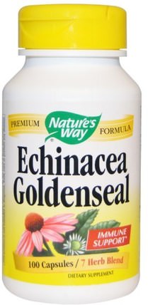 Echinacea Goldenseal, 100 Capsules by Natures Way, 補充劑，抗生素 HK 香港