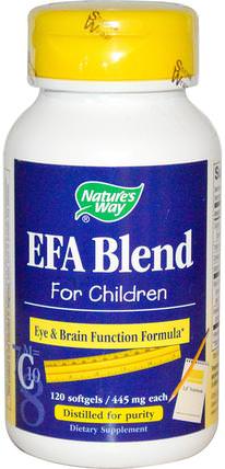 EFA Blend, for Children, 445 mg, 120 Softgels by Natures Way, 補充劑，efa omega 3 6 9（epa dha），dha，epa HK 香港