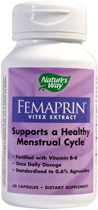 Femaprin, Vitex Extract, 60 Capsules by Natures Way, 健康，女性，經前期綜合症 HK 香港
