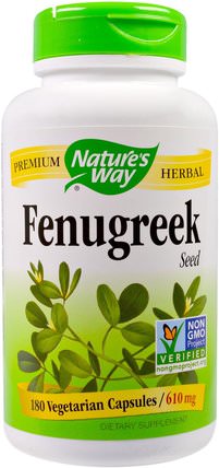Fenugreek Seed, 610 mg, 180 Veggie Caps by Natures Way, 草藥，健康，胡蘆巴 HK 香港
