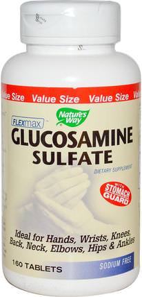Flexmax, Glucosamine Sulfate, 160 Tablets by Natures Way, 補充劑，氨基葡萄糖 HK 香港