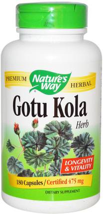 Gotu Kola Herb, 475 mg, 180 Capsules by Natures Way, 補品，草藥 HK 香港