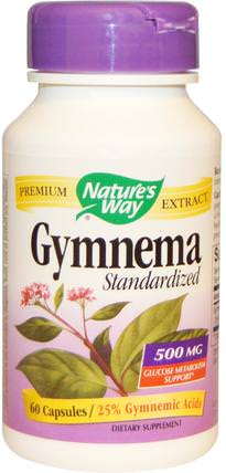 Gymnema, Standardized, 500 mg, 60 Capsules by Natures Way, 補品，草藥 HK 香港