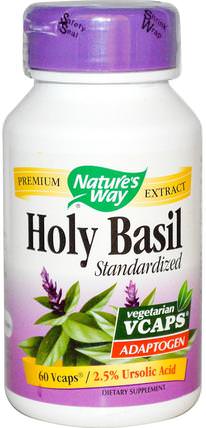 Holy Basil, Standardized, 60 Veggie Caps by Natures Way, 補品，草藥 HK 香港