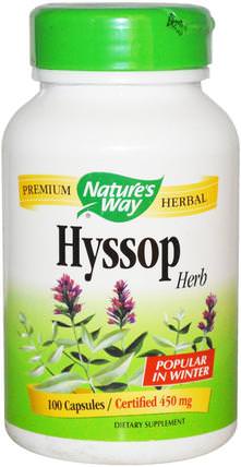 Hyssop Herb, 450 mg, 100 Capsules by Natures Way, 補品 HK 香港