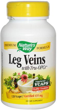 Leg Veins with Tru-OPCs, 435 mg, 120 Veggie Caps by Natures Way, 補品，健康，女性 HK 香港