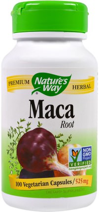Maca Root, 525 mg, 100 Capsules by Natures Way, 健康，男人，瑪卡 HK 香港