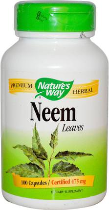 Neem, Leaves, 100 Capsules by Natures Way, 草藥 HK 香港