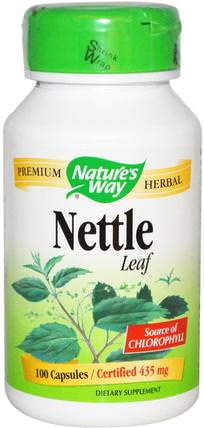 Nettle Leaf, 435 mg, 100 Capsules by Natures Way, 草藥，蕁麻刺痛 HK 香港