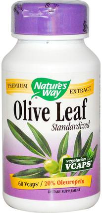 Olive Leaf, Standardized, 60 Veggie Caps by Natures Way, 健康，感冒流感和病毒，橄欖葉 HK 香港