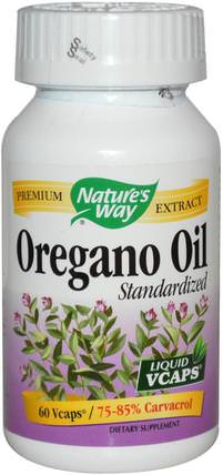 Oregano Oil, Standardized, 60 Veggie Caps by Natures Way, 補充劑，牛至油 HK 香港