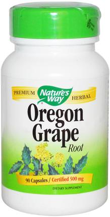 Oregon Grape Root, 500 mg, 90 Capsules by Natures Way, 補品，草藥 HK 香港