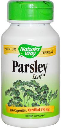 Parsley, Leaf, 100 Capsules by Natures Way, 補充劑，抗生素 HK 香港