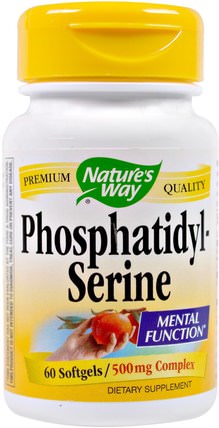 Phosphatidylserine, 500 mg Complex, 60 Softgels by Natures Way, 補充劑，磷脂酰絲氨酸 HK 香港