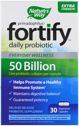 Primadophilus, Daily Probiotic, Extra Strength, 30 Veggie Capsules by Natures Way, 補充劑，益生菌 HK 香港