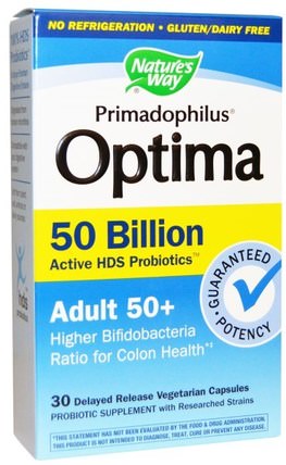 Primadophilus, Optima, Adult 50+, 30 Veggie Caps by Natures Way, 補充劑，益生菌，穩定的益生菌 HK 香港