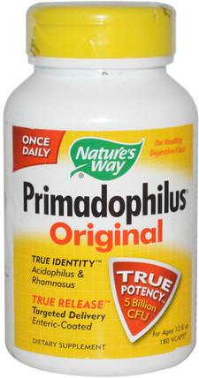 Primadophilus, Original, 180 Veggie Caps by Natures Way, 補充劑，益生菌，冰冷藏產品 HK 香港