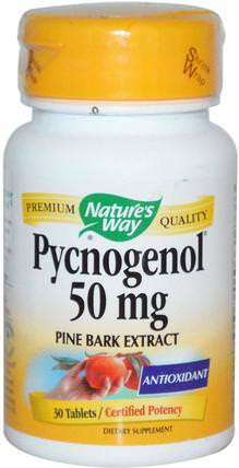 Pycnogenol, Pine Bark Extract, 50 mg, 30 Tablets by Natures Way, 補充劑，碧蘿芷 HK 香港