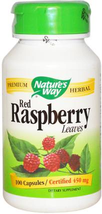 Red Raspberry, Leaves, 450 mg, 100 Capsules by Natures Way, 草藥，紅樹莓 HK 香港