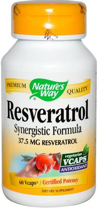 Resveratrol, 60 Veggie Caps by Natures Way, 補充劑，抗氧化劑，白藜蘆醇 HK 香港