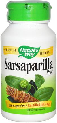Sarsaparilla, Root, 100 Capsules by Natures Way, 草藥，sarsaparilla提取物smilax HK 香港