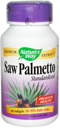 Saw Palmetto Standardized, 60 Softgels by Natures Way, 健康，男人 HK 香港