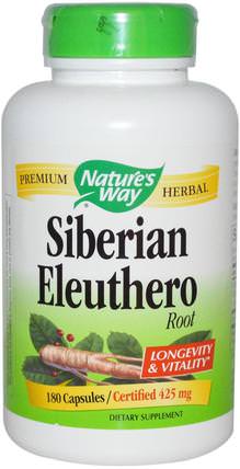 Siberian Eleuthero, Root, 425 mg, 180 Capsules by Natures Way, 健康，感冒和病毒，人參，eleuthero HK 香港