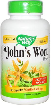 St. Johns Wort Herb, 350 mg, 180 Capsules by Natures Way, 草藥，聖。約翰斯麥汁 HK 香港
