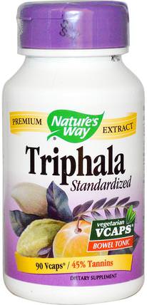 Triphala, Standardized, 90 Veggie Caps by Natures Way, 健康，排毒，triphala HK 香港