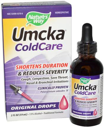 Umcka, ColdCare, Original Drops, 2 fl oz (59 ml) by Natures Way, 補充劑，健康，感冒和流感病毒 HK 香港
