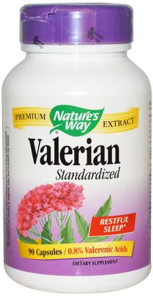 Valerian, Standardized, 90 Capsules by Natures Way, 草藥，纈草 HK 香港