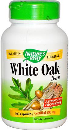 White Oak Bark, 480 mg, 100 Capsules by Natures Way, 補品，草藥 HK 香港