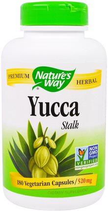 Yucca Stalk, 520 mg, 180 Veggie Caps by Natures Way, 補品，草藥 HK 香港