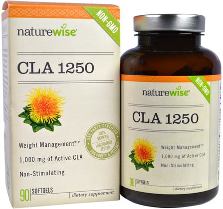 CLA 1250, 90 Softgels by NatureWise, 減肥，飲食，cla（共軛亞油酸） HK 香港