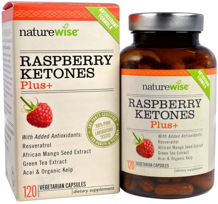 Raspberry Ketones Plus, 120 Veggie Caps by NatureWise, 減肥，飲食，覆盆子酮 HK 香港