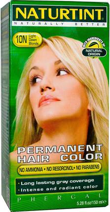 Permanent Hair Color, 10N Light Dawn Blonde, 5.28 fl oz (150 ml) by Naturtint, 健康 HK 香港