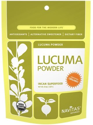 Lucuma Powder, 8 oz (227 g) by Navitas Organics, 補品，超級食品 HK 香港