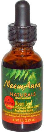 Neem Leaf, 3X Concentration, Extract, 1 fl oz (30 ml) by Neemaura Naturals Inc, 健康 HK 香港