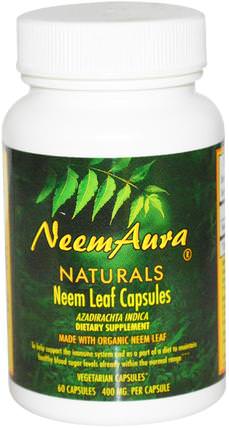 Neem Leaf Capsules, 400 mg, 60 Capsules by Neemaura Naturals Inc, 健康 HK 香港