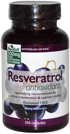 Resveratrol Antioxidant, 150 Capsules by Neocell, 補充劑，白藜蘆醇 HK 香港