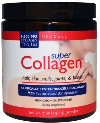 Super Collagen, Type 1 & 3, 7 oz (198 g) by Neocell, 健康，骨骼，骨質疏鬆症，膠原蛋白類型i和iii HK 香港