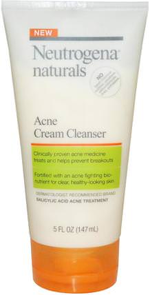 Acne Cream Cleanser, 5 fl oz (147 ml) by Neutrogena, 健康，粉刺，皮膚型痘痘皮膚，美容，水楊酸 HK 香港