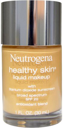 Healthy Skin Liquid Makeup, Natural Beige 60, 1 fl oz (30 ml) by Neutrogena, 美容，面部護理，spf面部護理 HK 香港