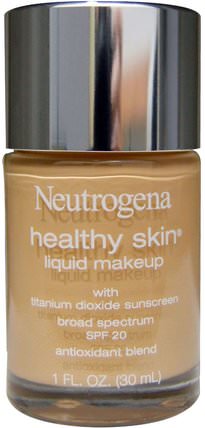 Healthy Skin Liquid Makeup, SPF 20, Nude 40, 1 fl oz (30 ml) by Neutrogena, 美容，面部護理，spf面部護理 HK 香港