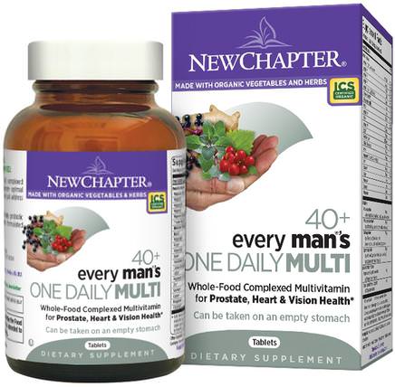40+ Every Mans One Daily Multi, 48 Tablets by New Chapter, 維生素，男性多種維生素 HK 香港
