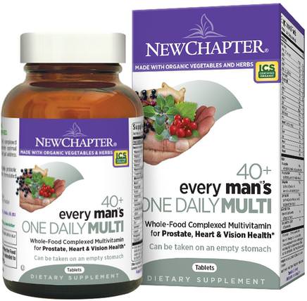 40+ Every Mans One Daily Multi, 96 Tablets by New Chapter, 維生素，男性多種維生素 HK 香港