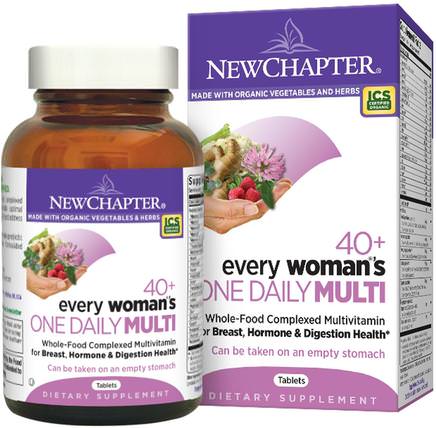 40+ Every Womans One Daily Multi, 72 Tablets by New Chapter, 維生素，女性多種維生素 HK 香港