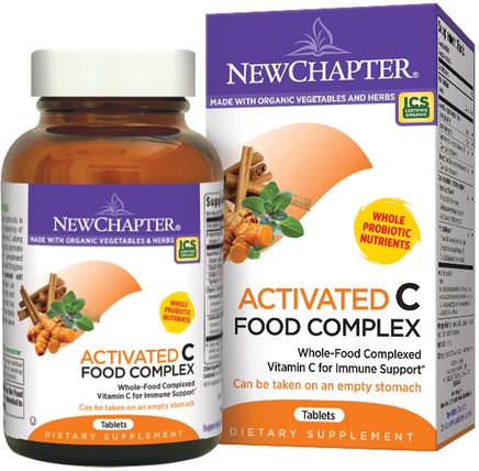 Activated C Food Complex, 90 Tablets by New Chapter, 維生素，維生素c，新章維生素 HK 香港