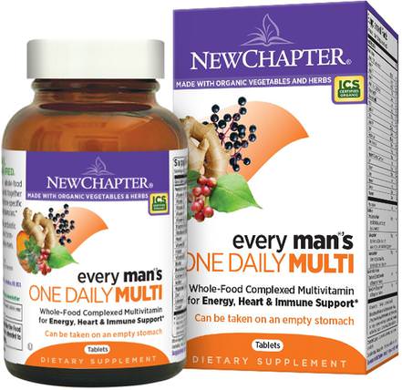 Every Mans One Daily Multi, 48 Tablets by New Chapter, 維生素，男性多種維生素 HK 香港