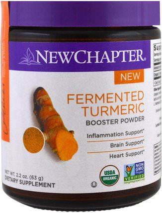 Fermented Turmeric Booster Powder, 2.2 oz (63 g) by New Chapter, 補充劑，抗氧化劑，薑黃素 HK 香港